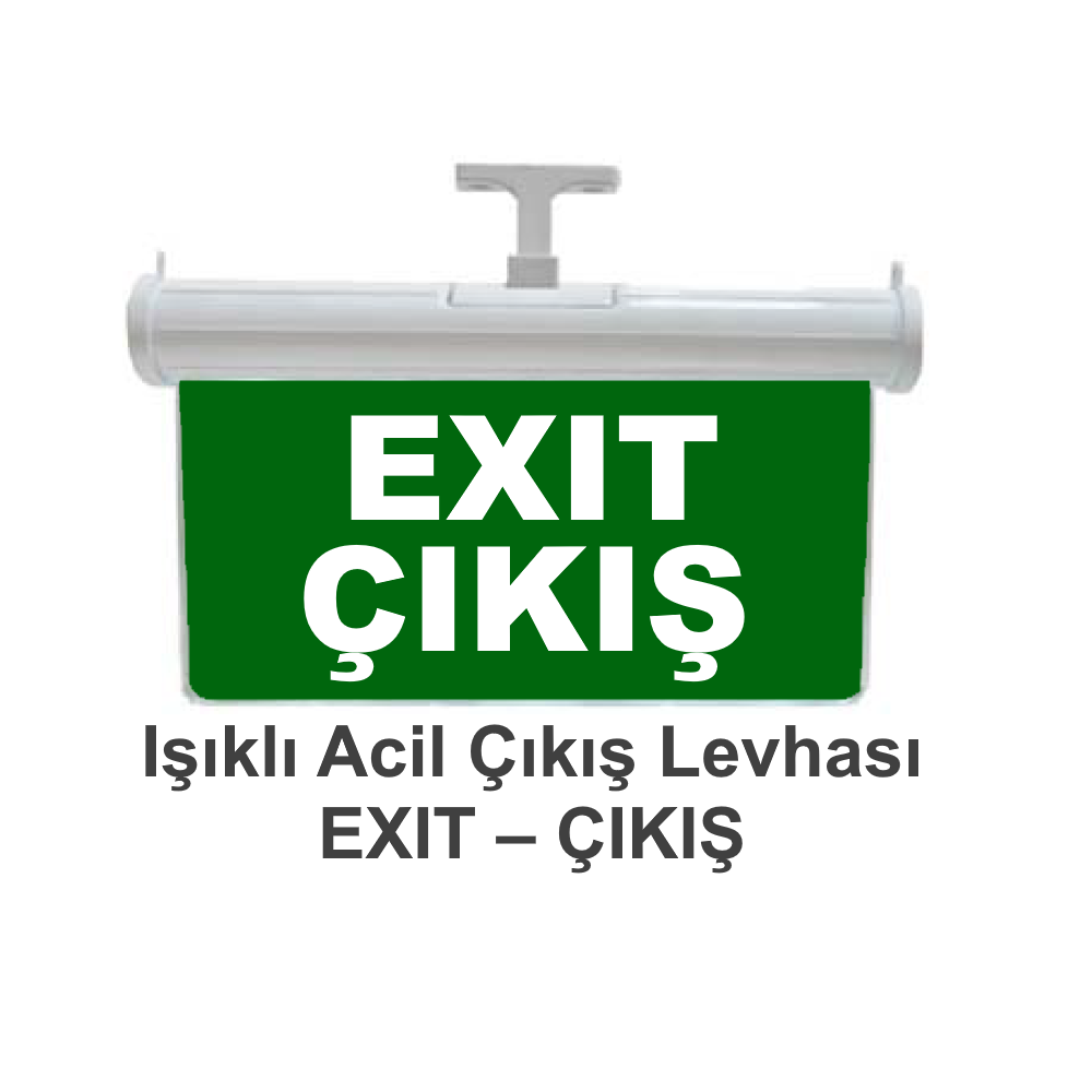 Işıklı Acil Çıkış Levhası (Exit - Çıkış) GN-AC27
